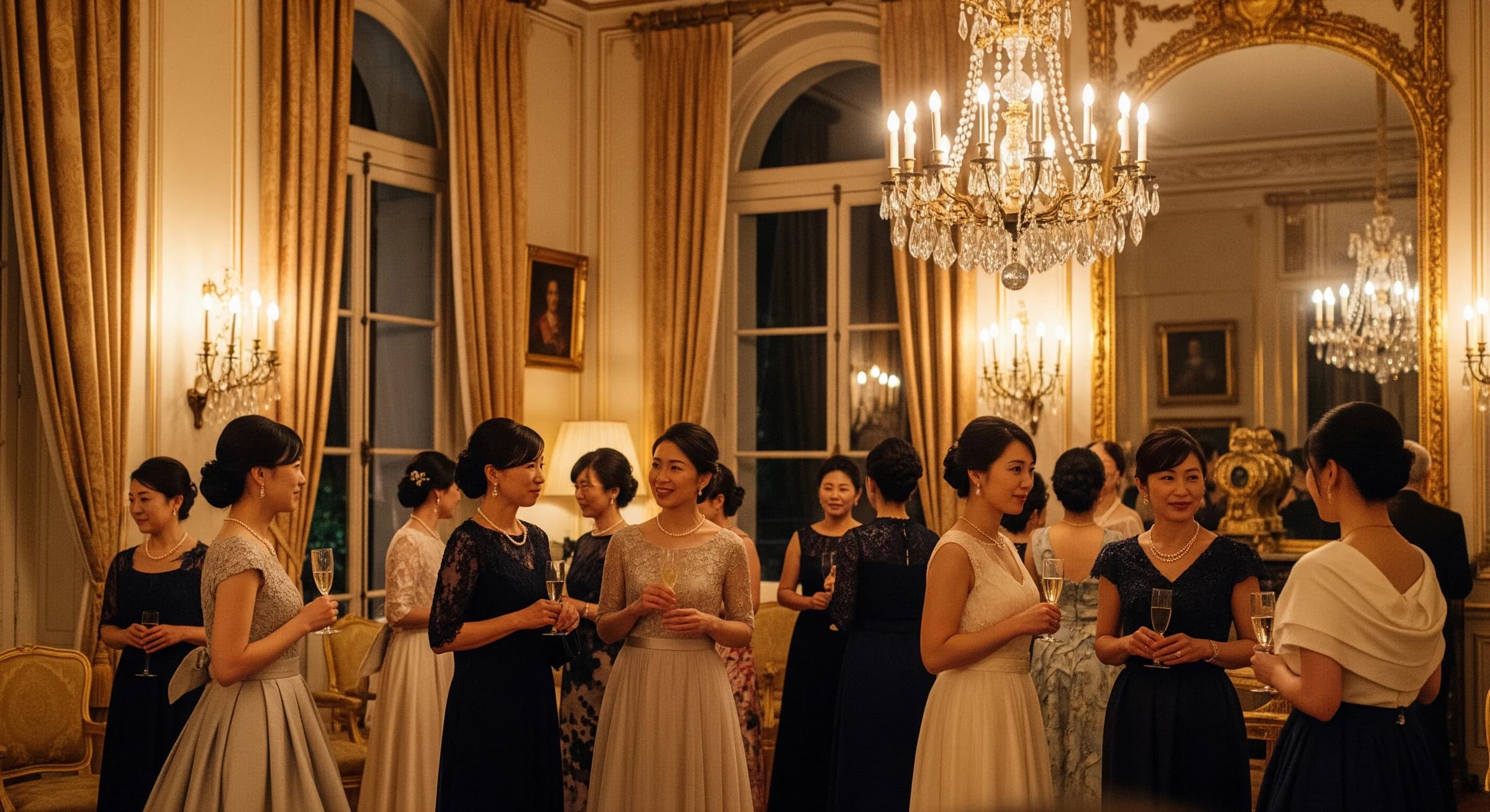 フランス大使公邸でのル・プレジール会員パーティの様子